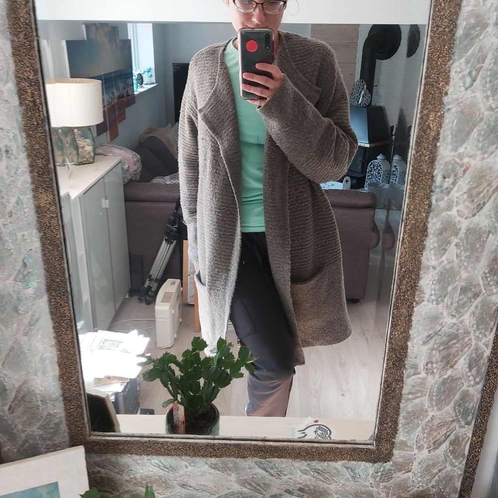 Old Navy Garter Stitch Relaxed Cardigan Coat - Picture 11 of 12